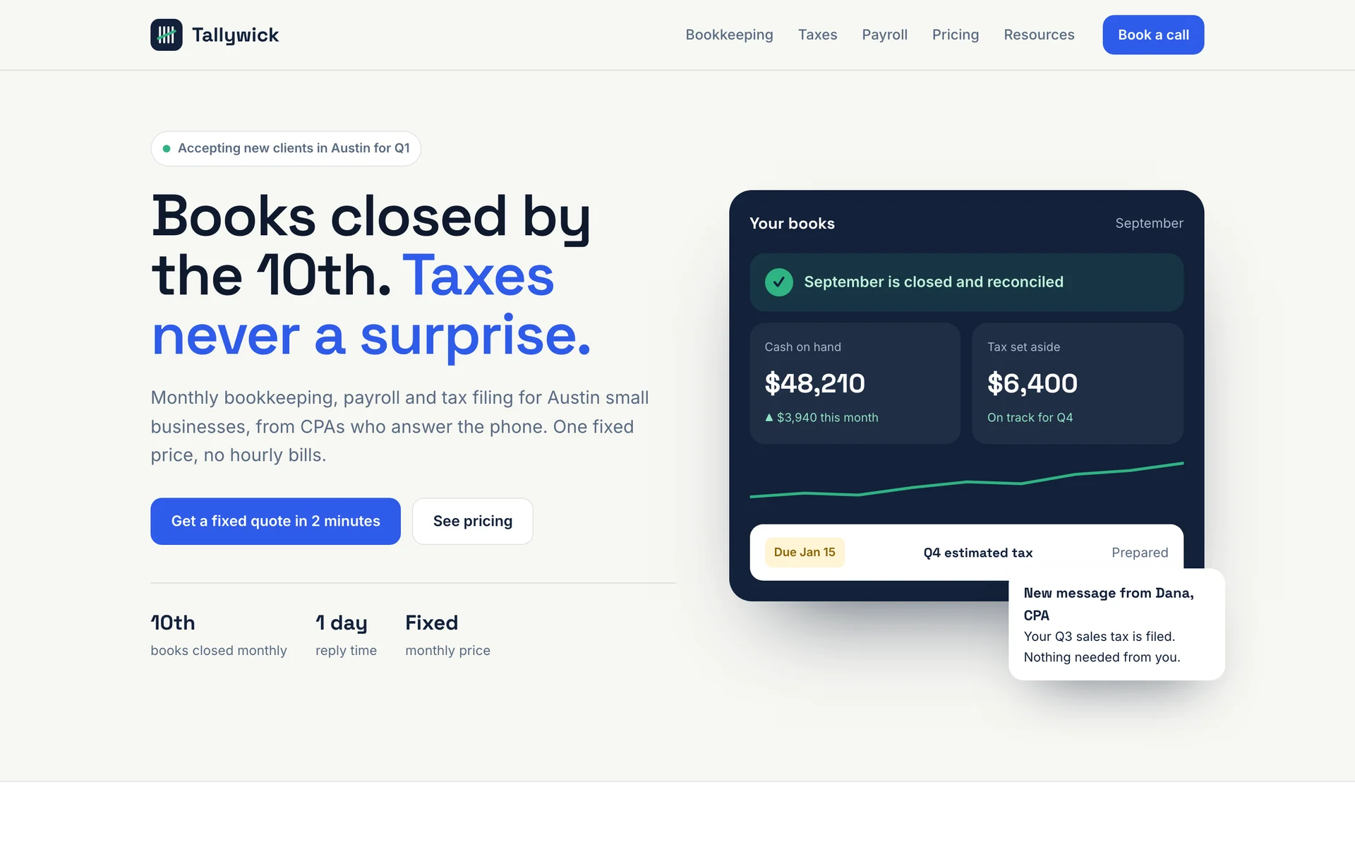 Tallywick Accounting website