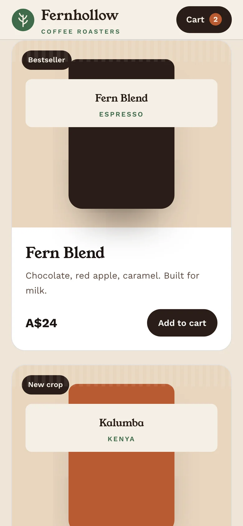 A coffee on a phone